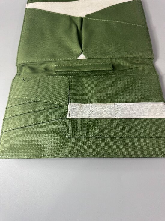 Anthropologie Knomo London Navy Blue Green Travel Portable IPad Case Organizer - Picture 11 of 15